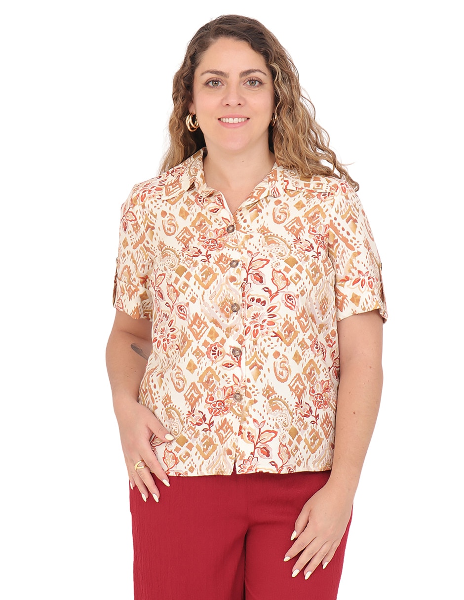 Blusa Grupo Jordania manga corta para mujer