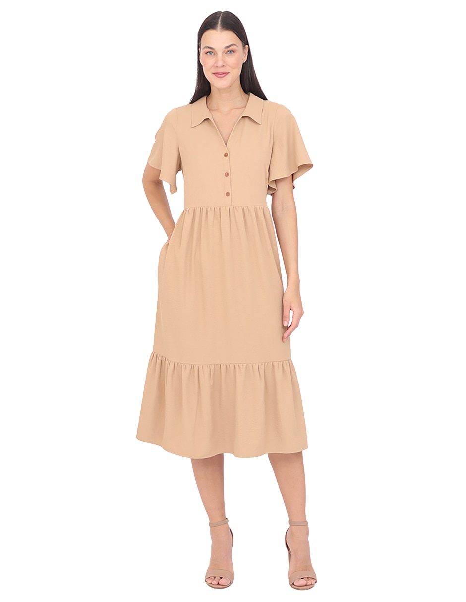 Vestido midi casual Grupo Dumont para mujer Vestido midi casual Grupo Dumont para mujer