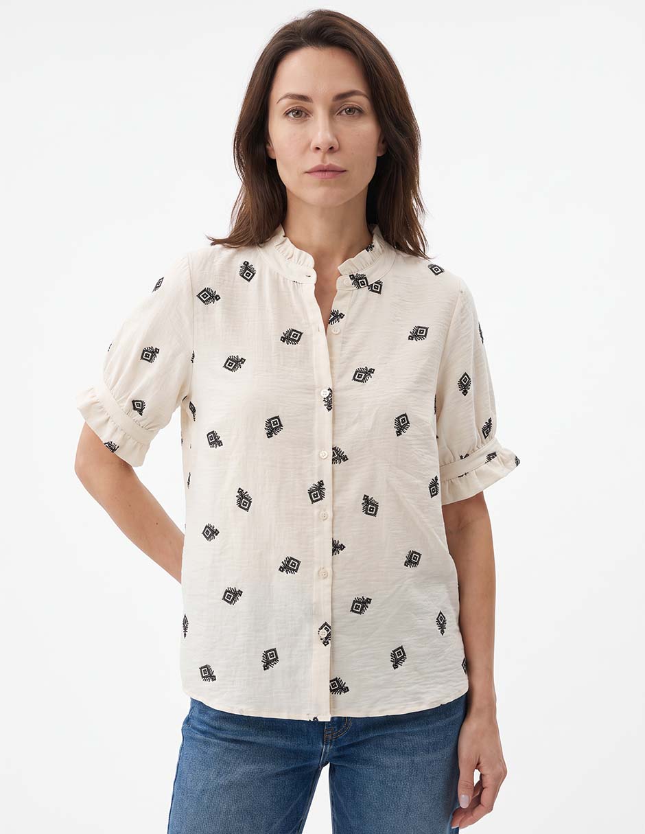 Blusa manga corta para mujer