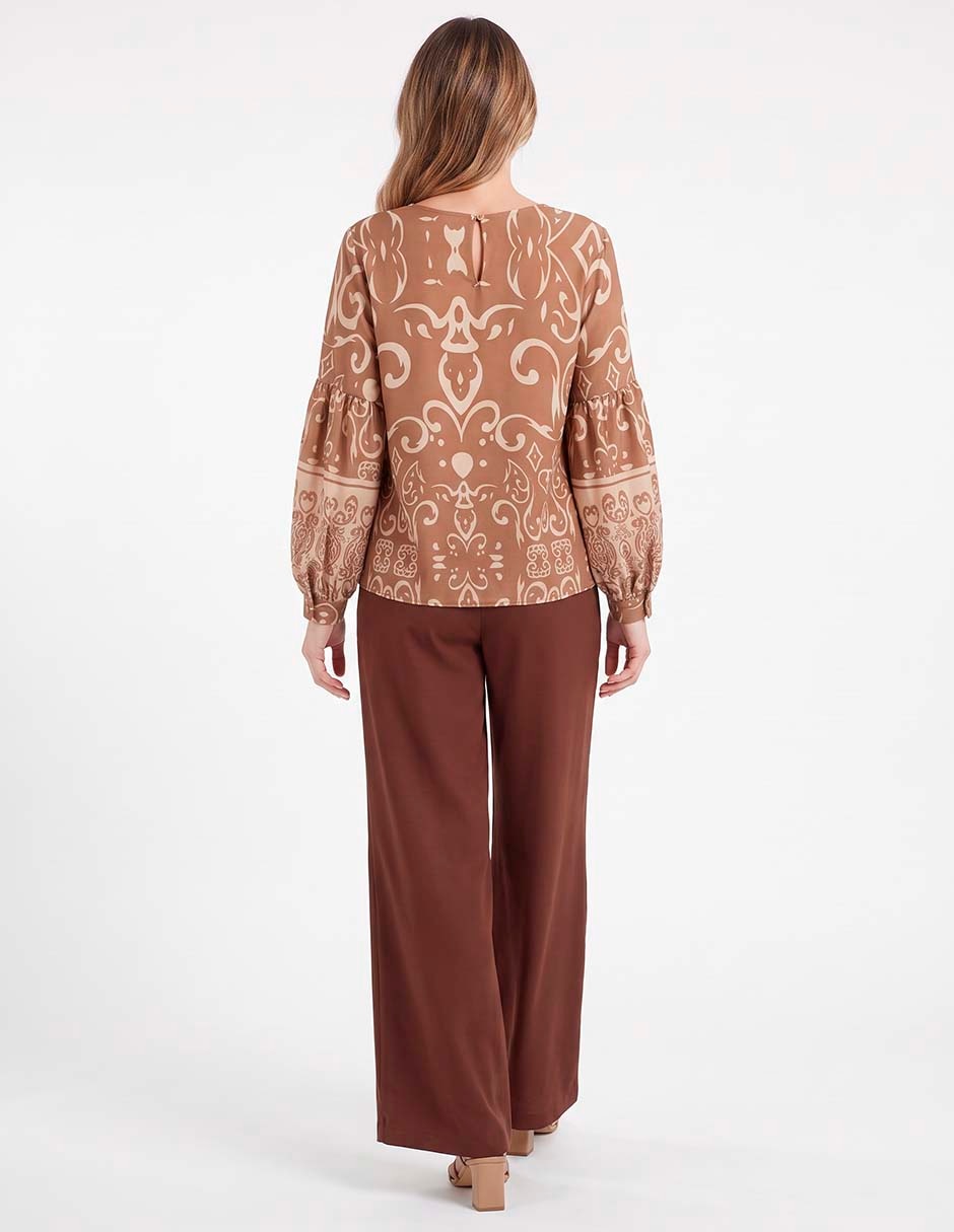 Blusa manga larga para mujer