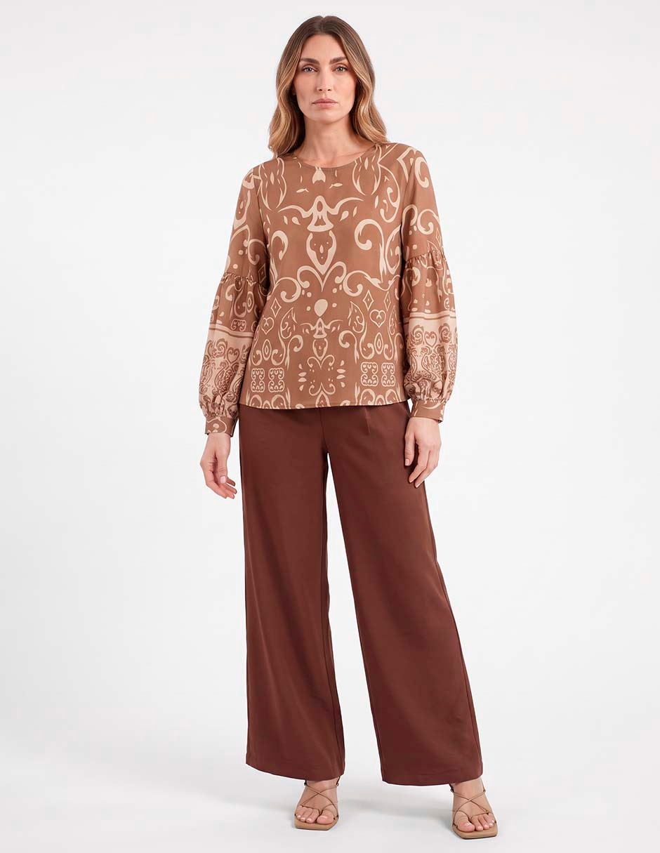 Blusa manga larga para mujer