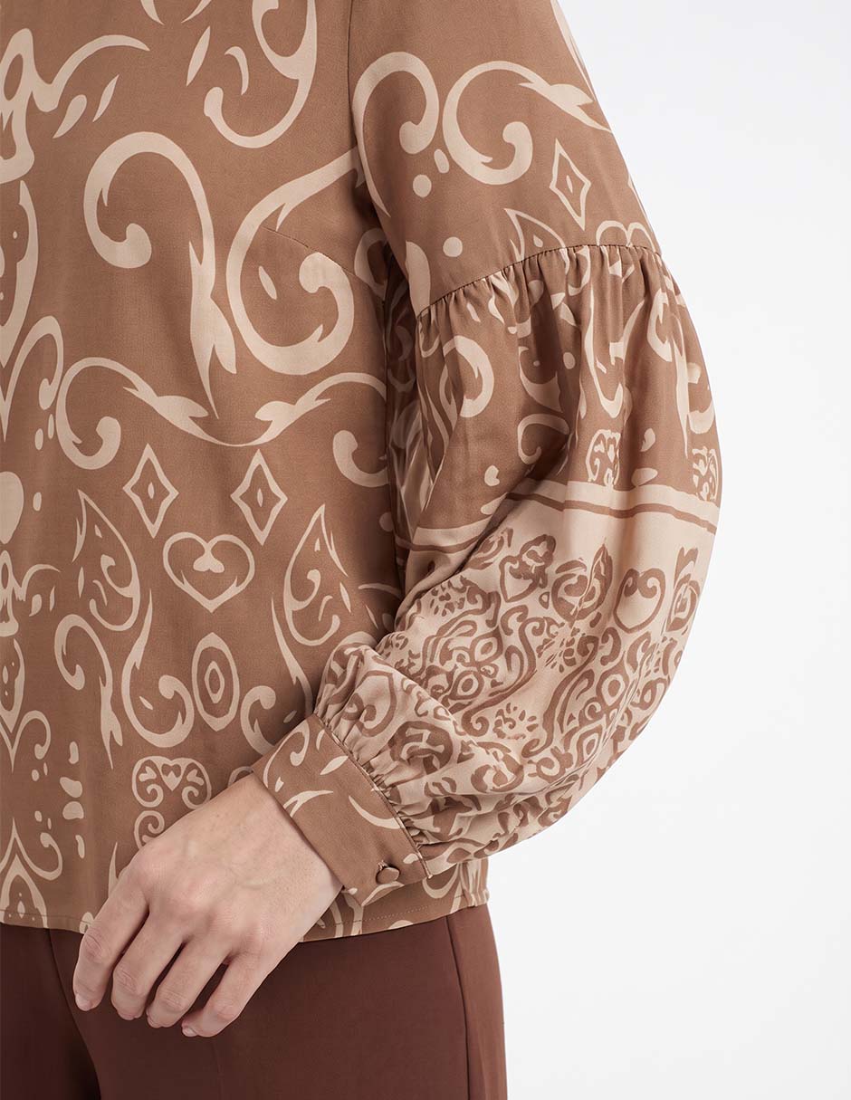 Blusa manga larga para mujer