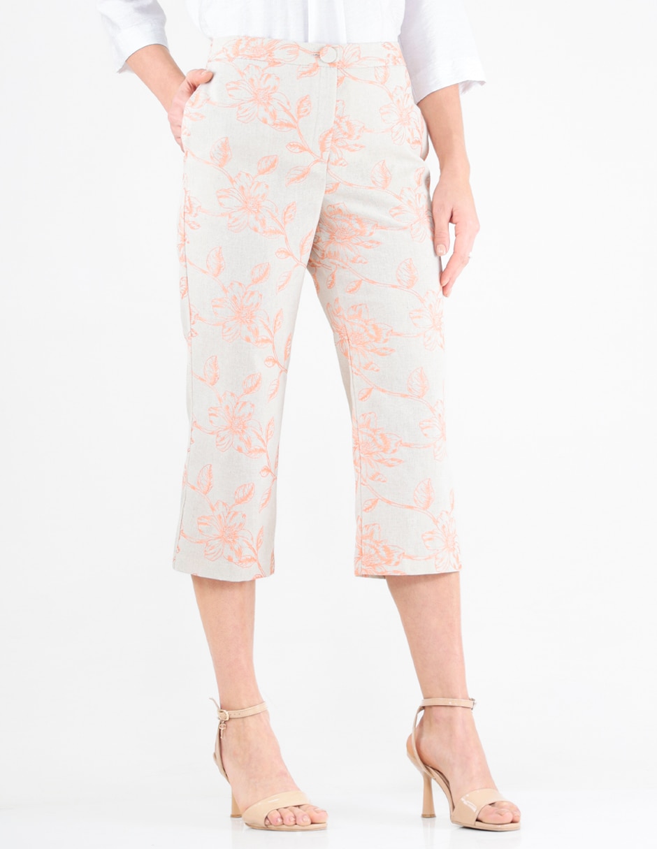 Pantalón capri regular para mujer