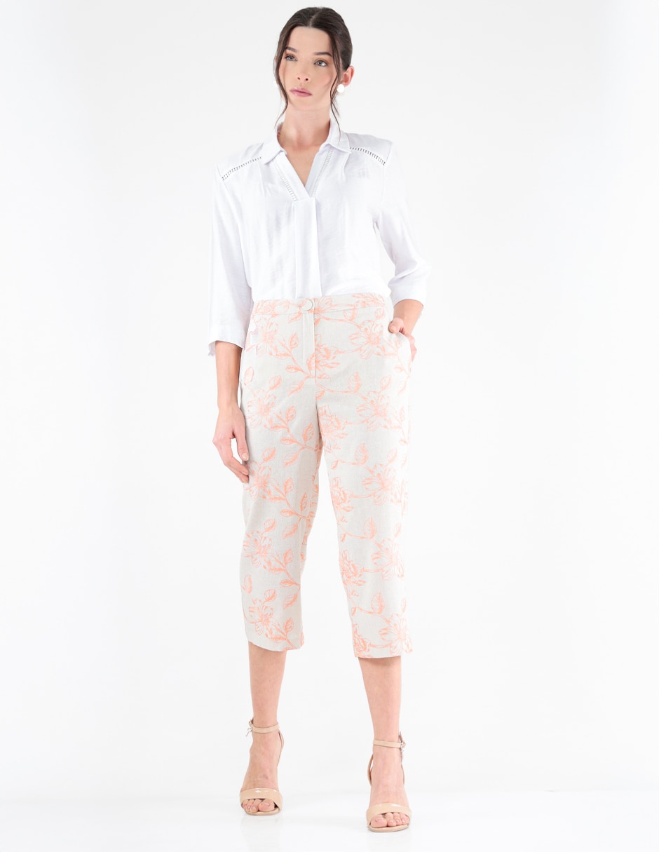 Pantalón capri regular para mujer 4