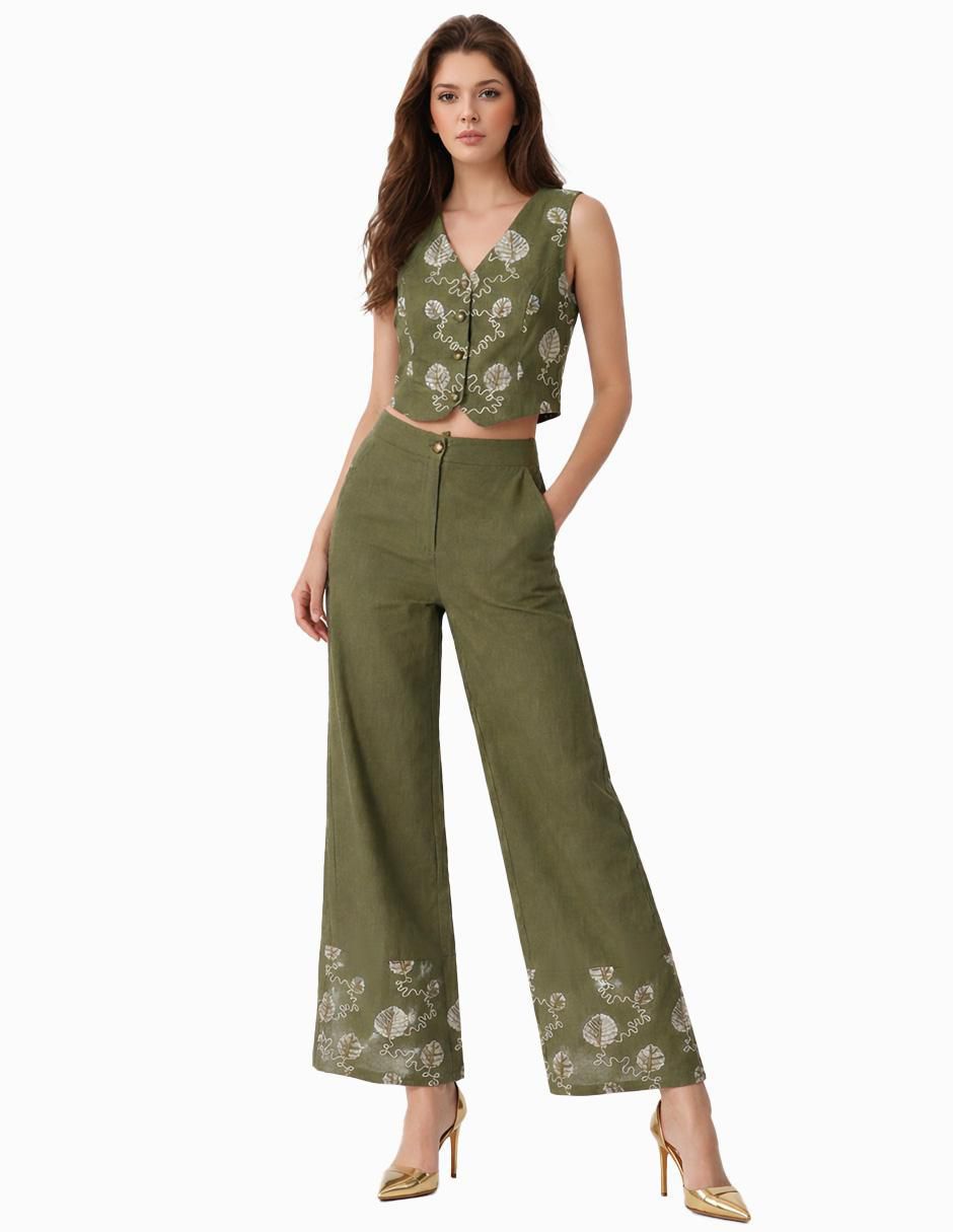 Conjunto business casual Okboth de lino para mujer