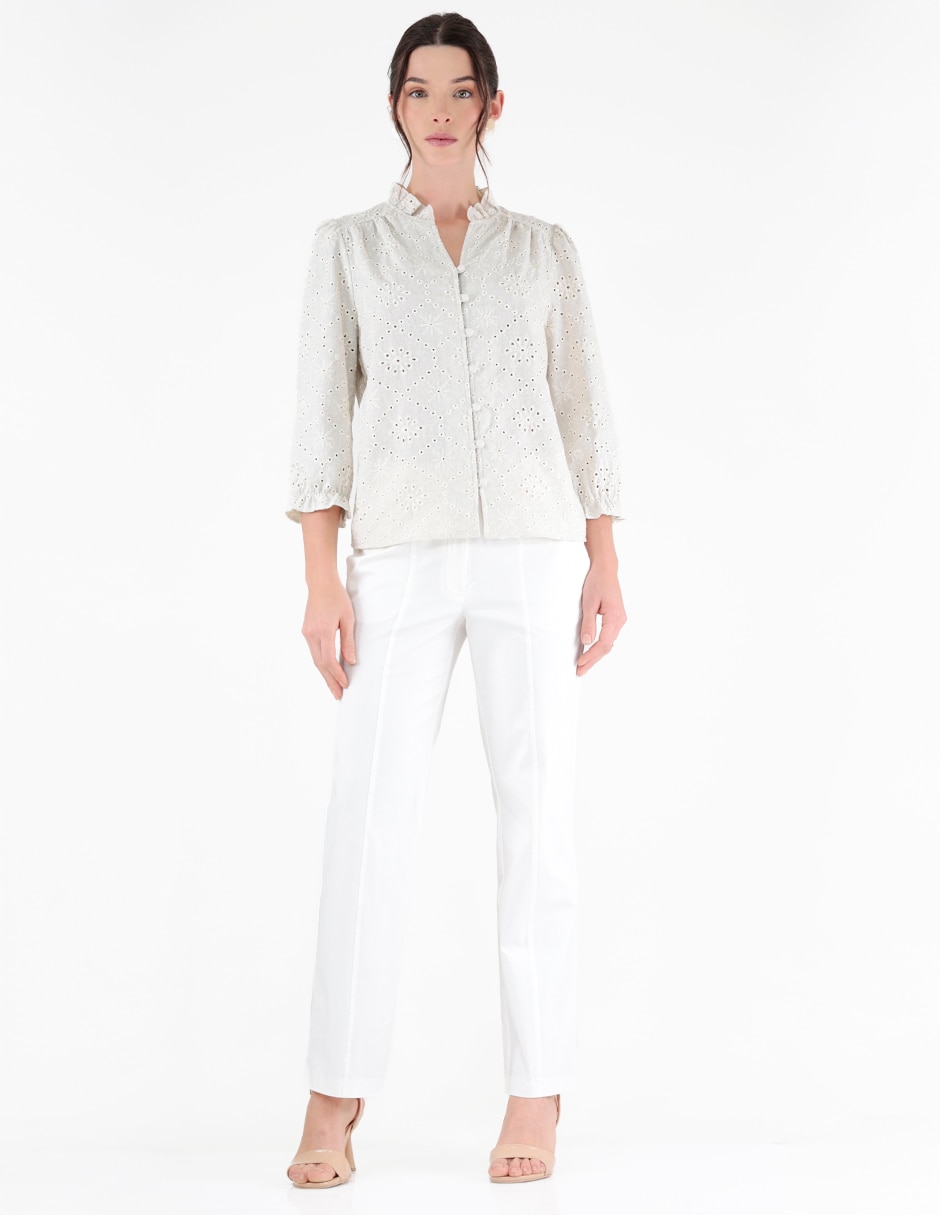 Blusa margaret manga 3/4 para mujer