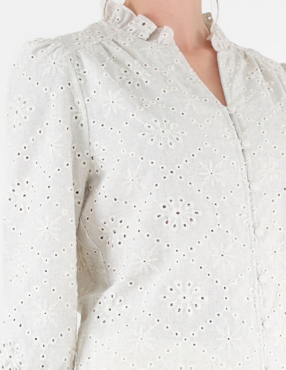 Blusa margaret manga 3/4 para mujer