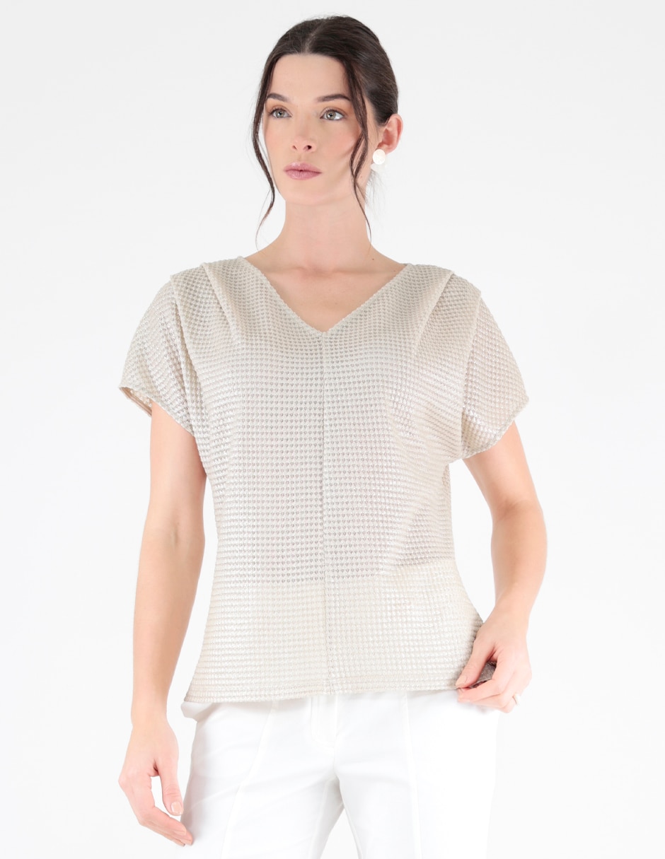 Blusa margaret manga corta para mujer