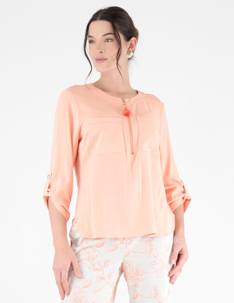 Blusa manga 3/4 para mujer Blusa manga 3/4 para mujer