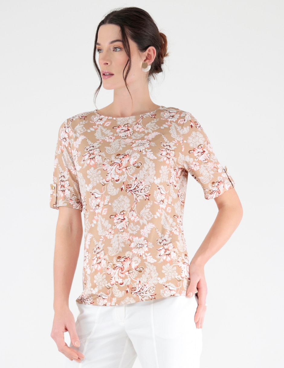 Blusa margaret manga corta para mujer