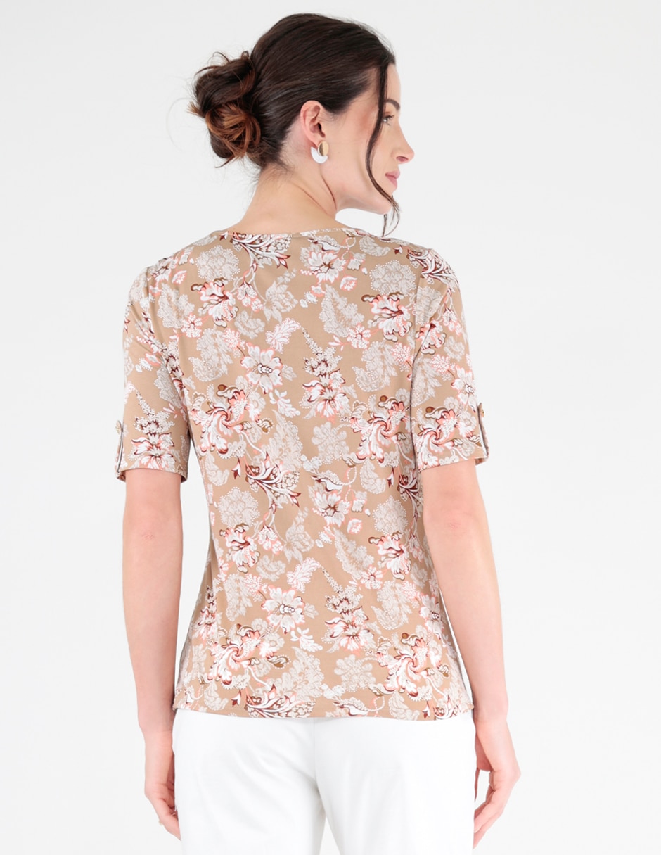 Blusa margaret manga corta para mujer