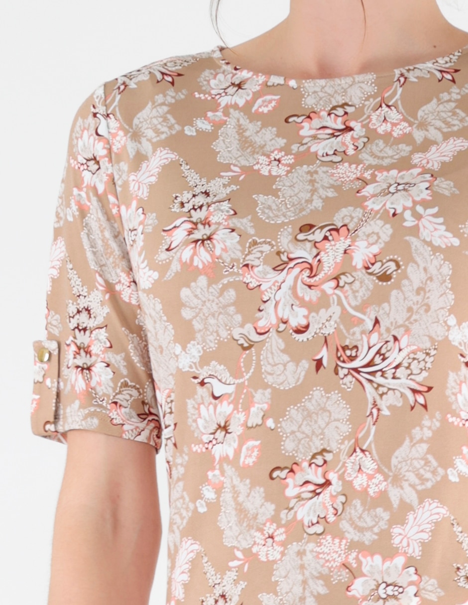 Blusa margaret manga corta para mujer