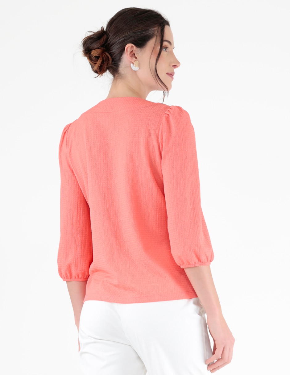 Blusa margaret manga 3/4 para mujer