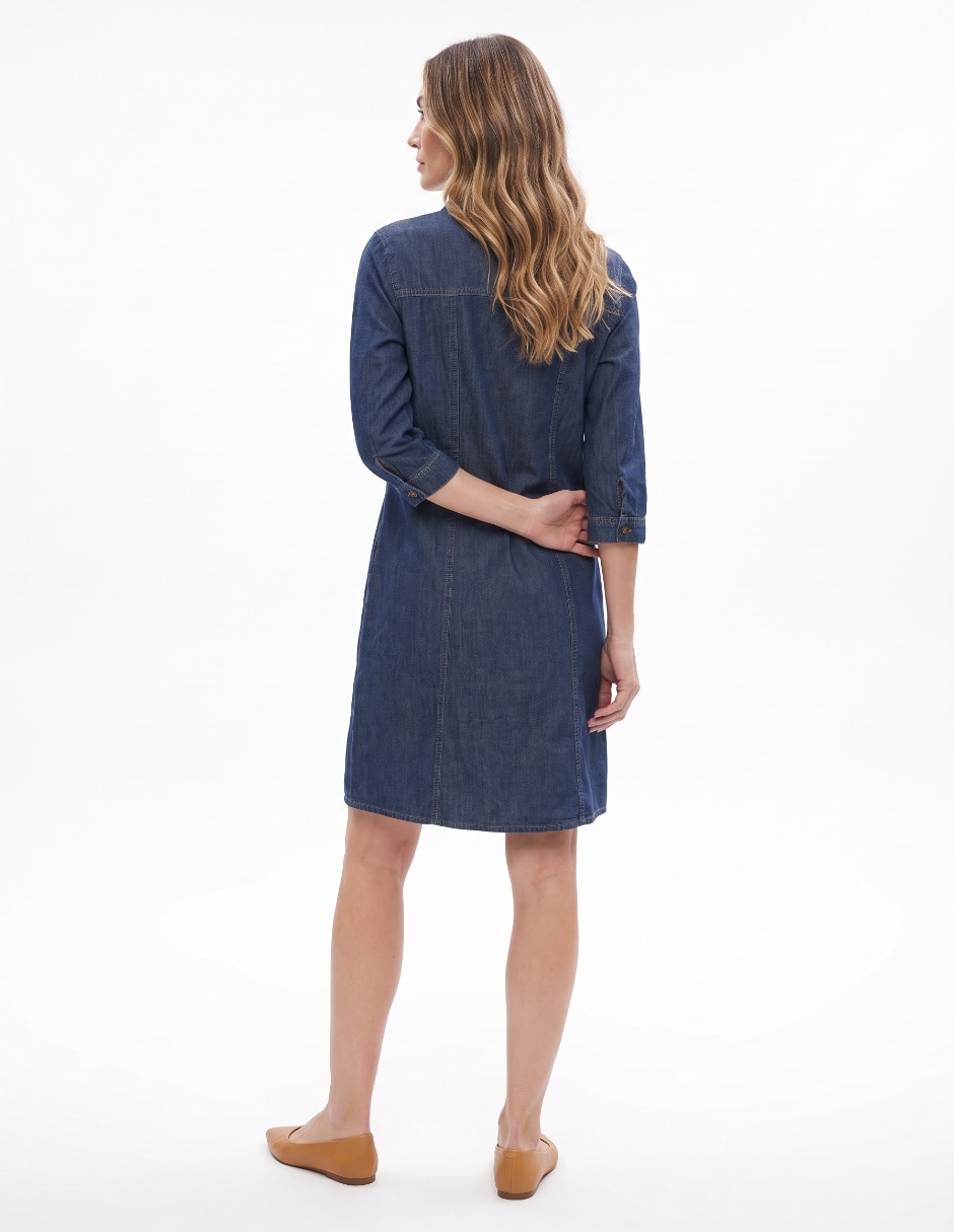 Vestido a la rodilla casual para mujer 2