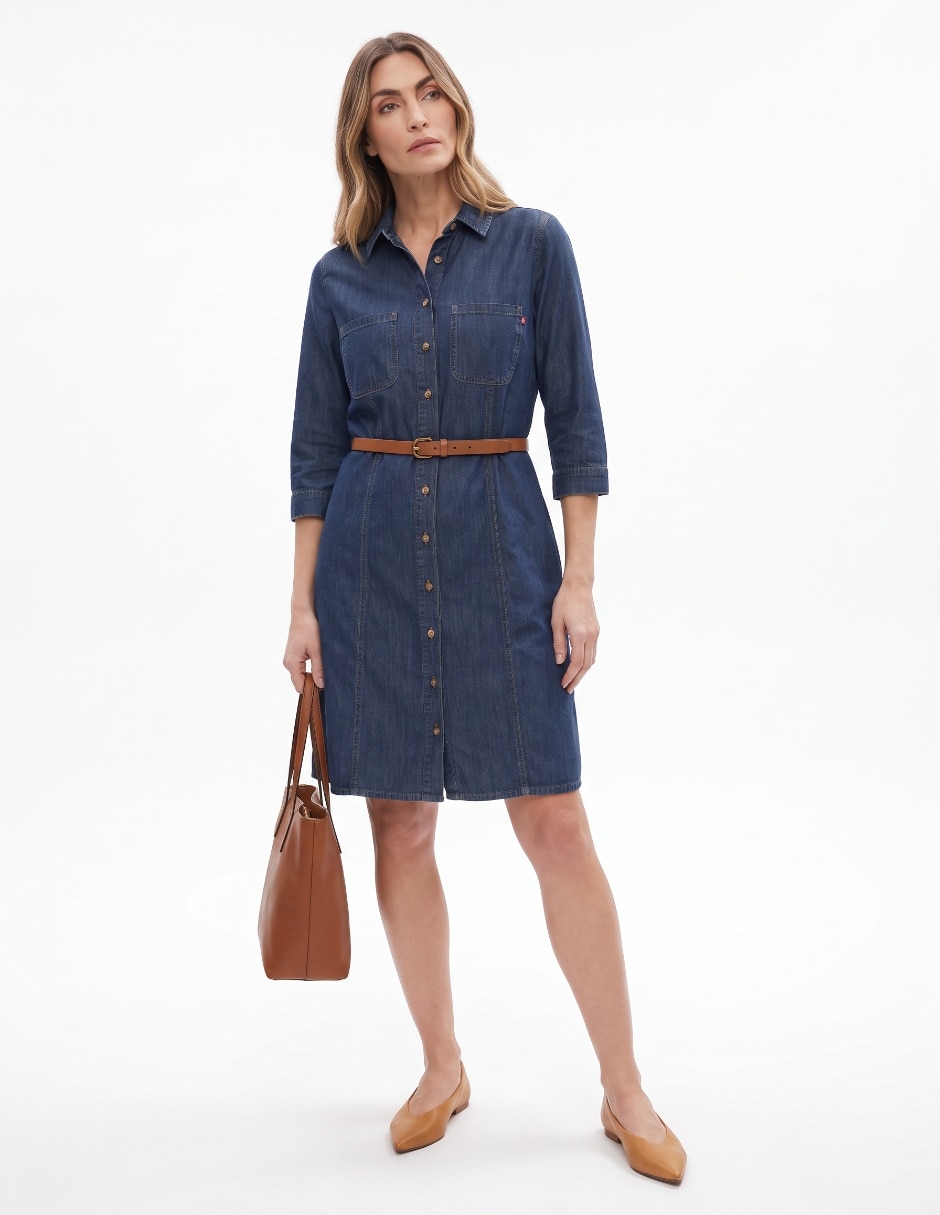 Vestido a la rodilla casual para mujer 4
