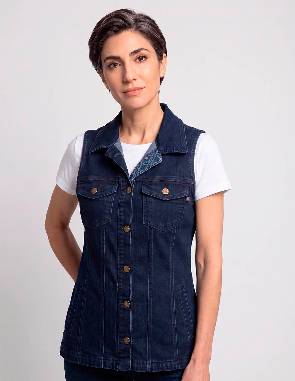 Chaleco de mezclilla para mujer 3