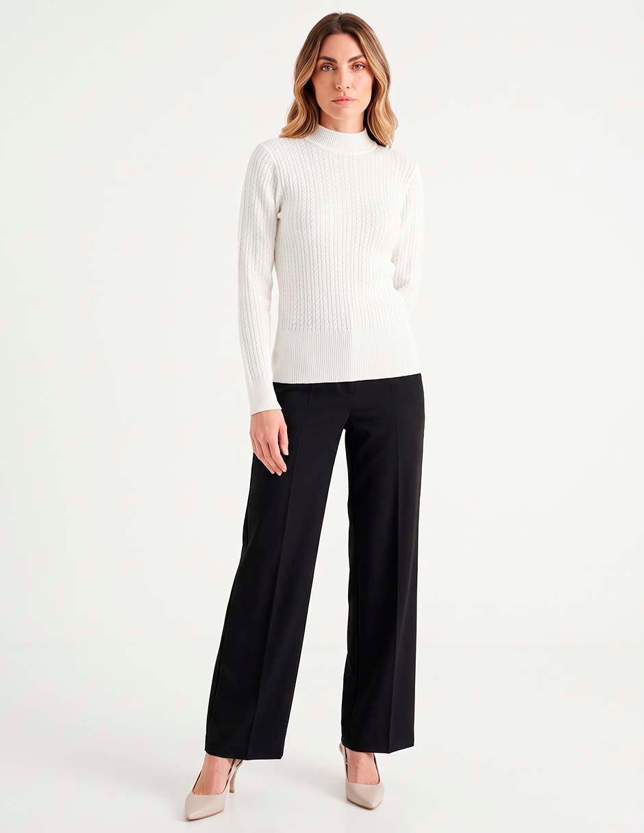 Suéter cuello redondo para mujer