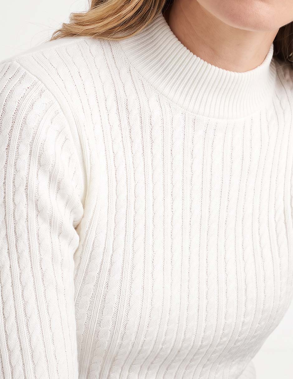 Suéter cuello redondo para mujer 2