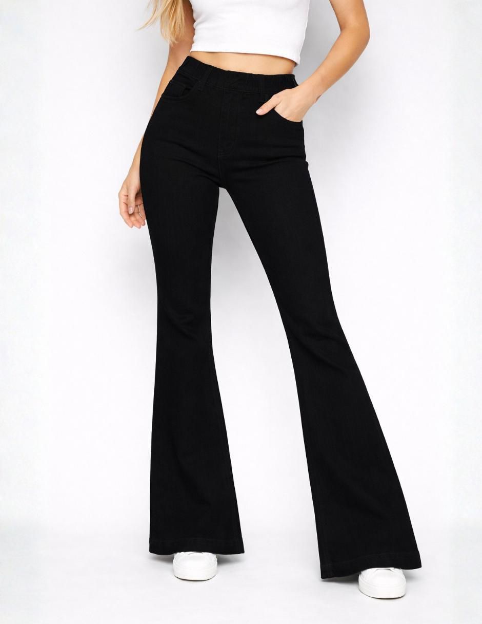 Jeans campana cintura alta 25340-D para mujer
