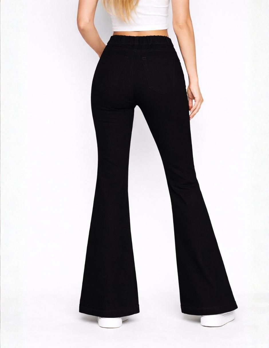 Jeans campana cintura alta 25340-D para mujer