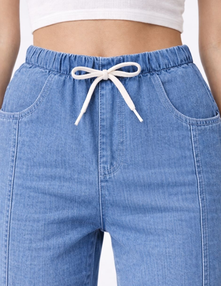 Jeans wide leg cintura alta para mujer 3