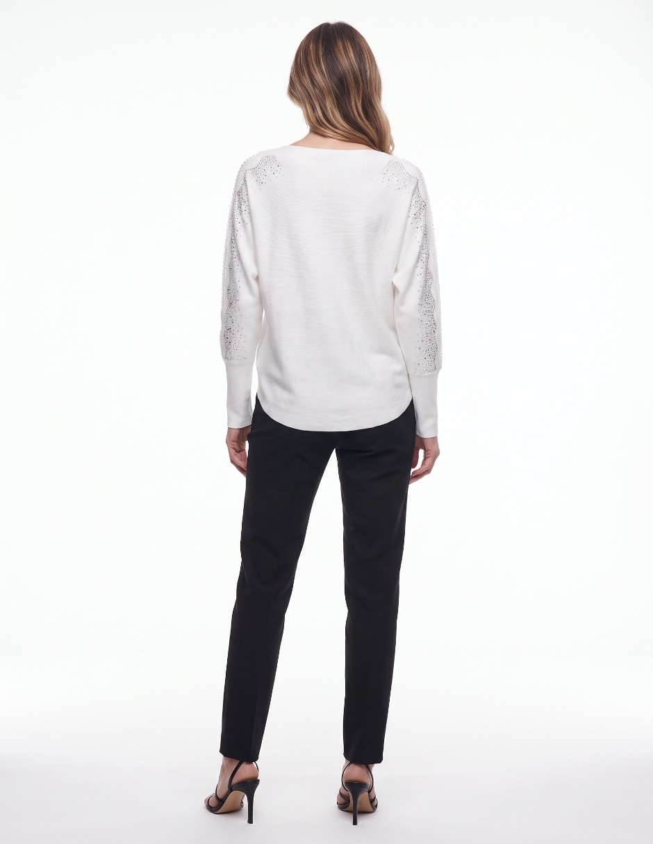 Suéter cuello ojal para mujer 2