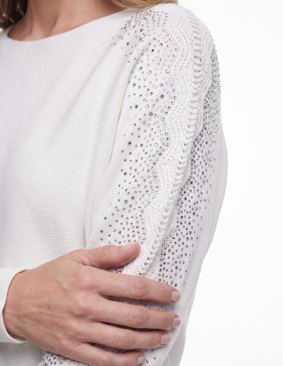 Suéter cuello ojal para mujer 4