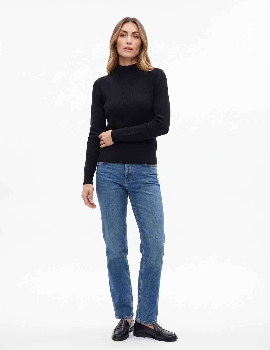 Suéter cuello redondo para mujer 1