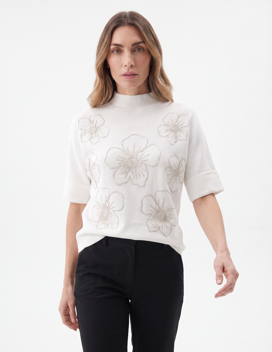 Suéter cuello mao para mujer