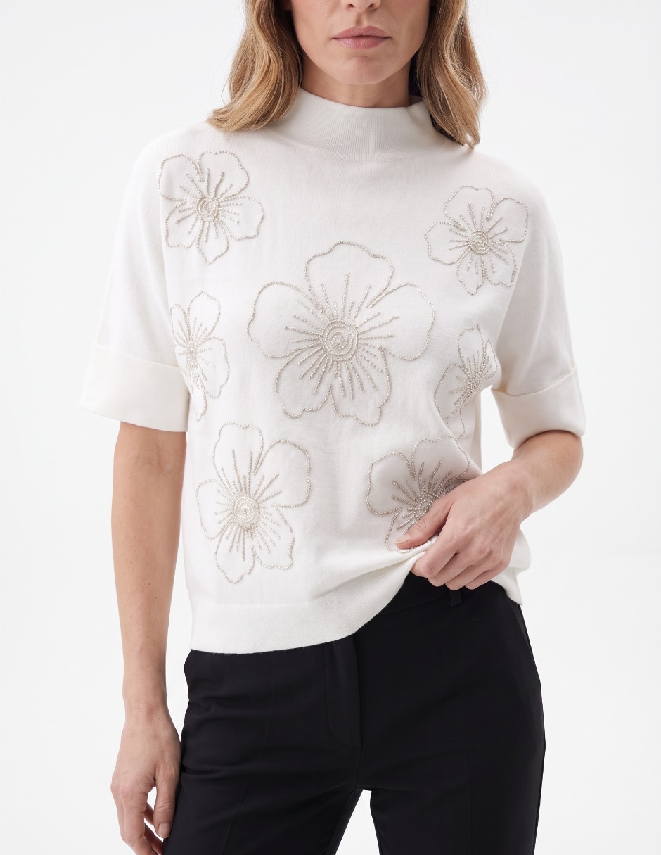 Suéter cuello mao para mujer 4