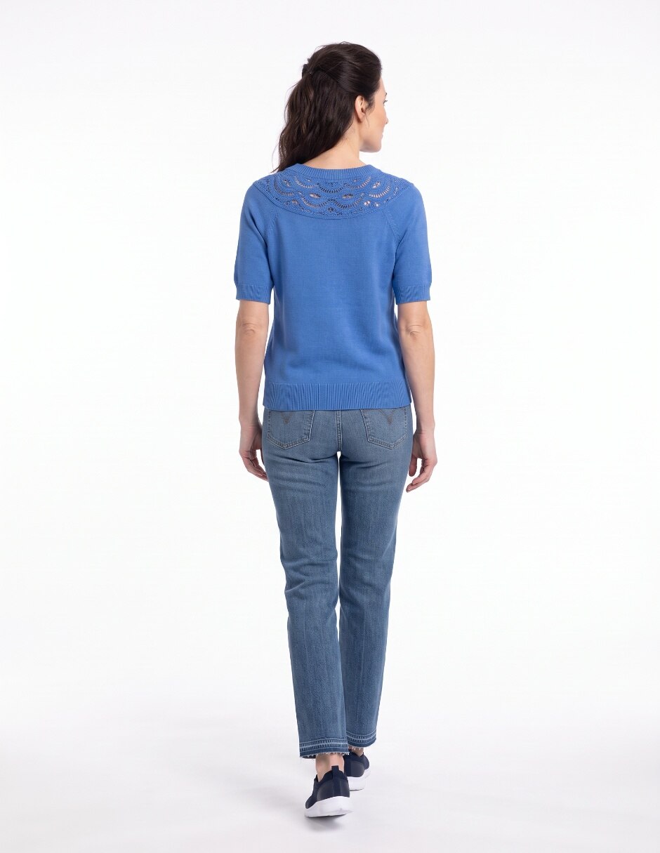 Suéter cuello redondo para mujer 2