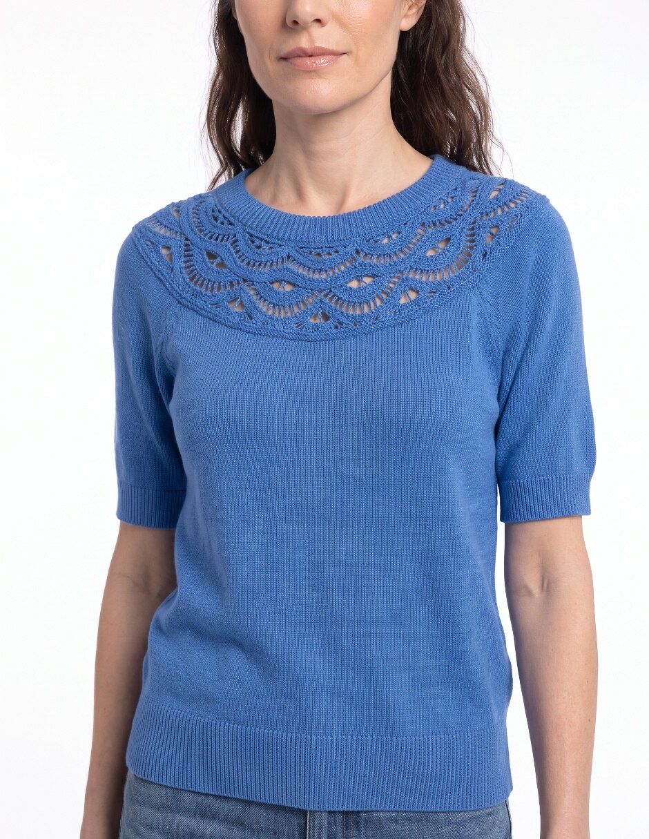 Suéter cuello redondo para mujer 4