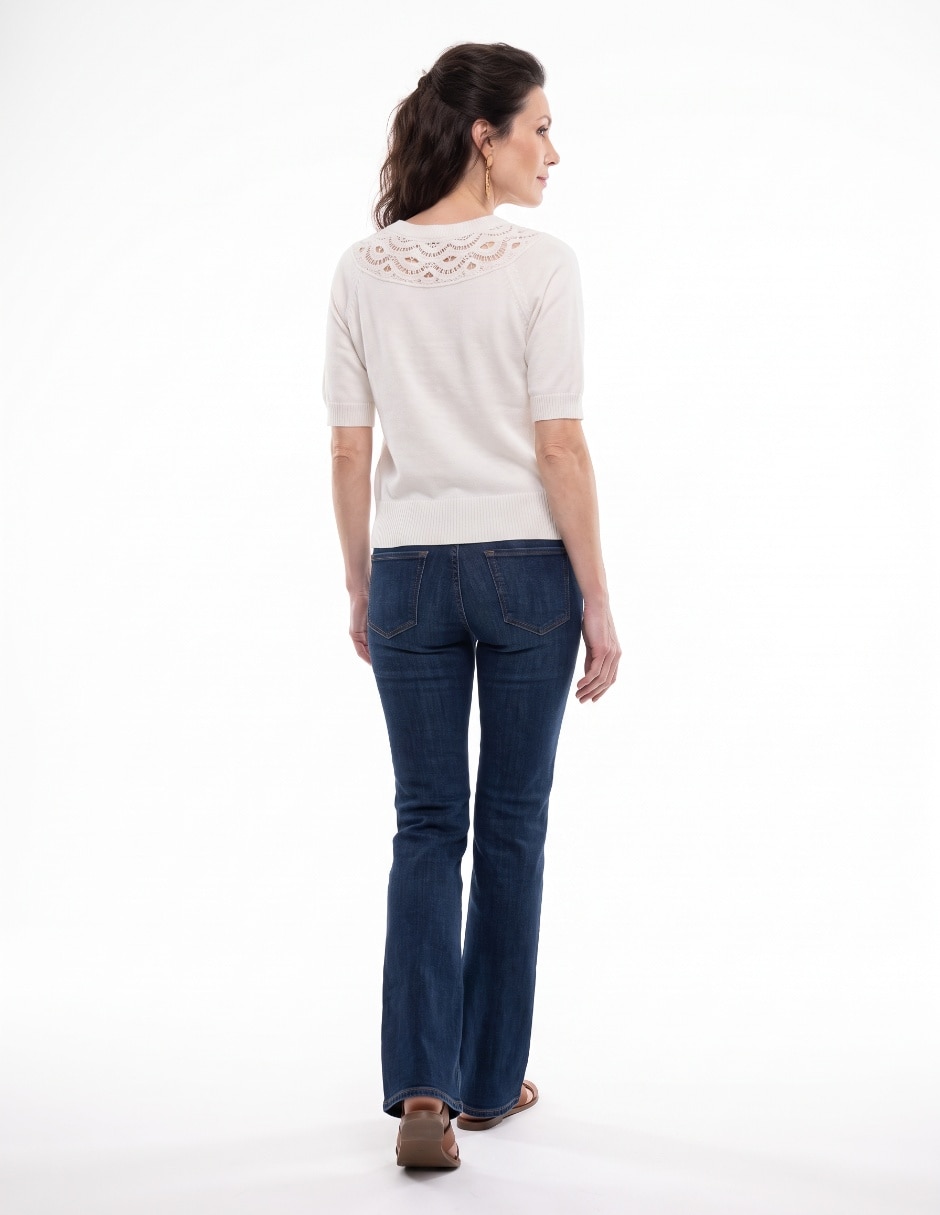 Suéter cuello redondo para mujer 2