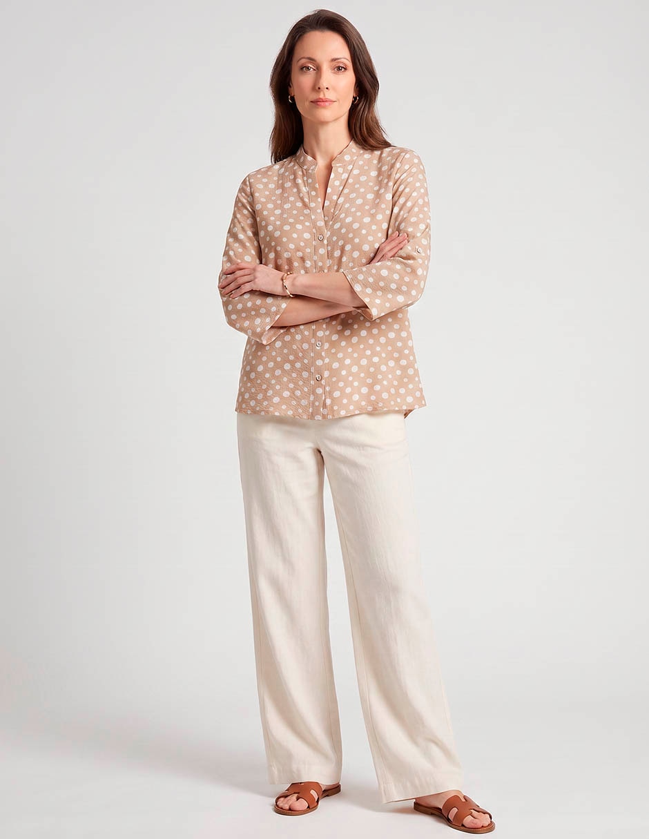 Blusa camisera manga 3/4 para mujer Blusa camisera manga 3/4 para mujer