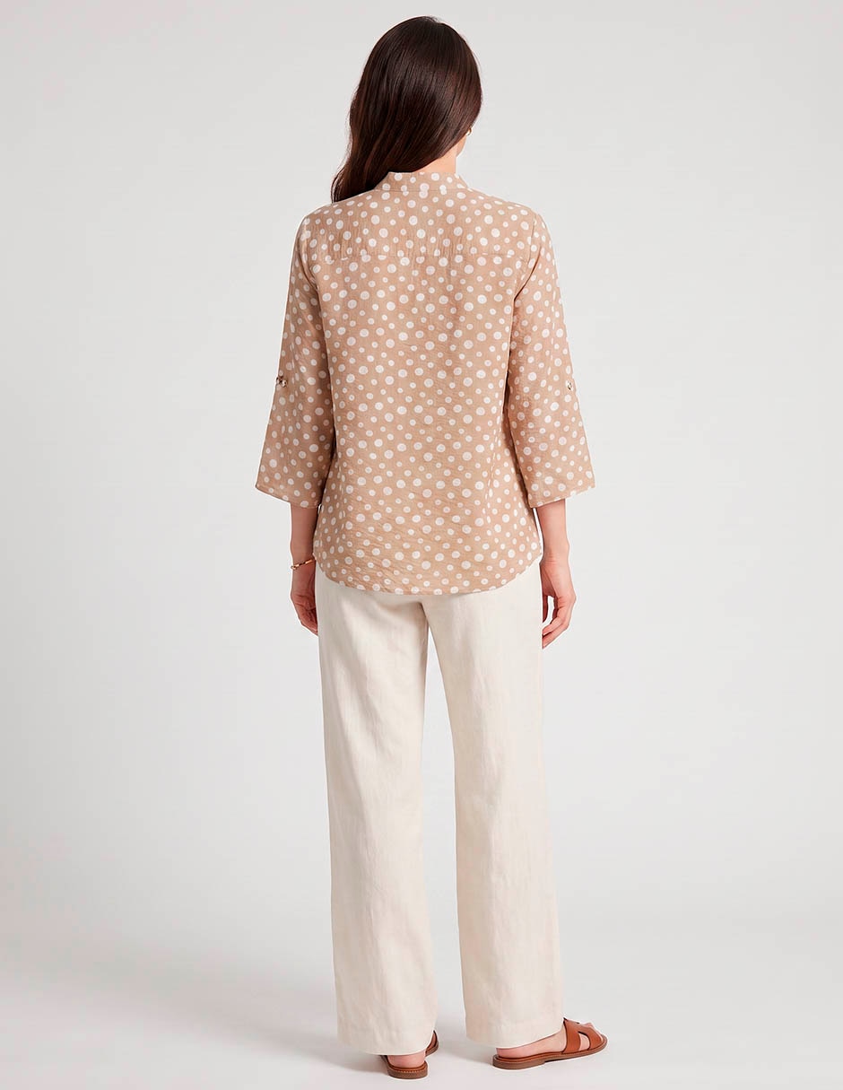 Blusa camisera manga 3/4 para mujer 2