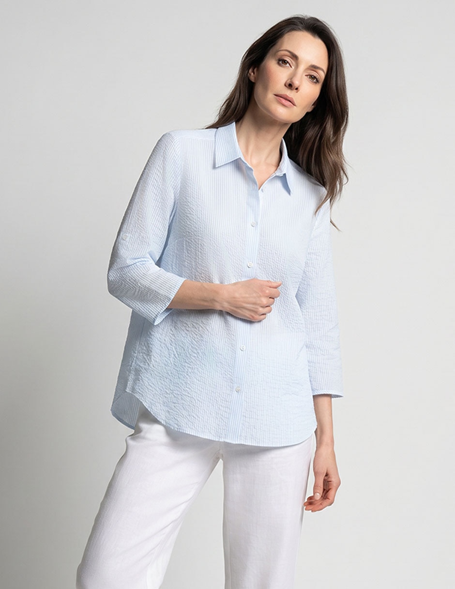Blusa camisera Lpc manga 3/4 para mujer Blusa camisera Lpc manga 3/4 para mujer
