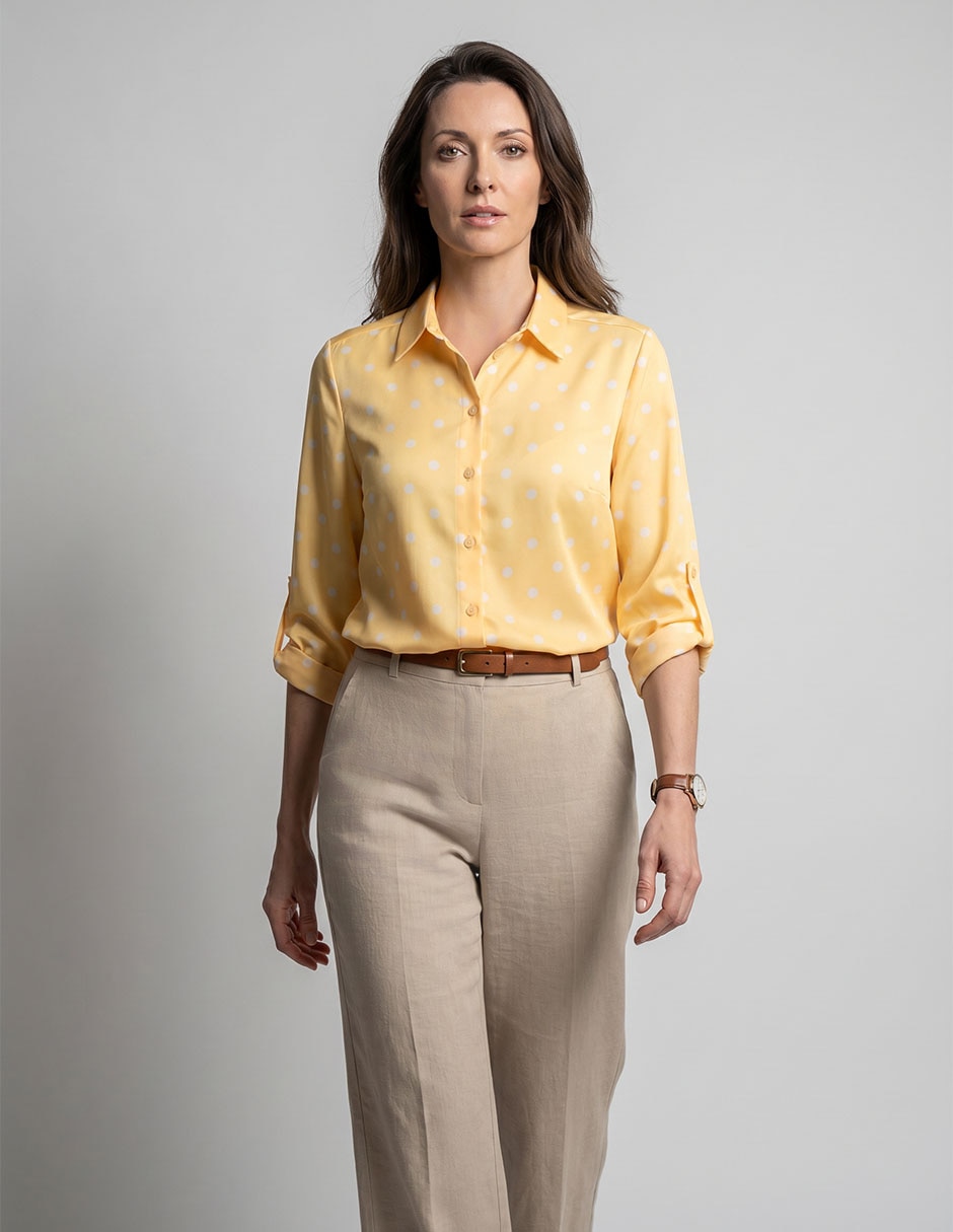 Blusa camisera Lpc manga 3/4 para mujer
