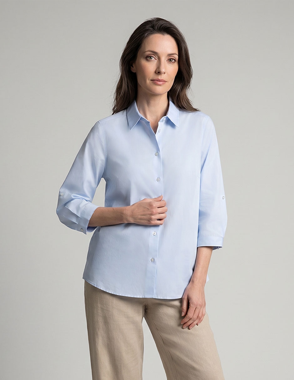 Blusa Camisera 3/4 Para Mujer Blusa Camisera 3/4 Para Mujer