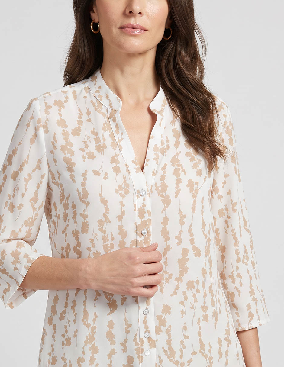 Blusa camisera Lpc manga 3/4 para mujer