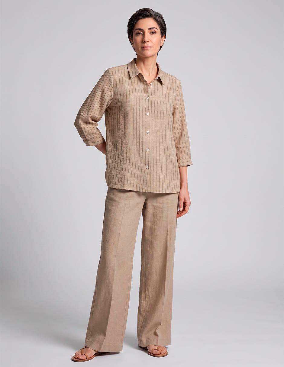 Blusa camisera manga 3/4 para mujer Blusa camisera manga 3/4 para mujer