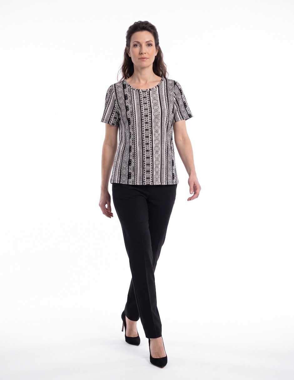 Playera manga corta cuello redondo para mujer Playera manga corta cuello redondo para mujer