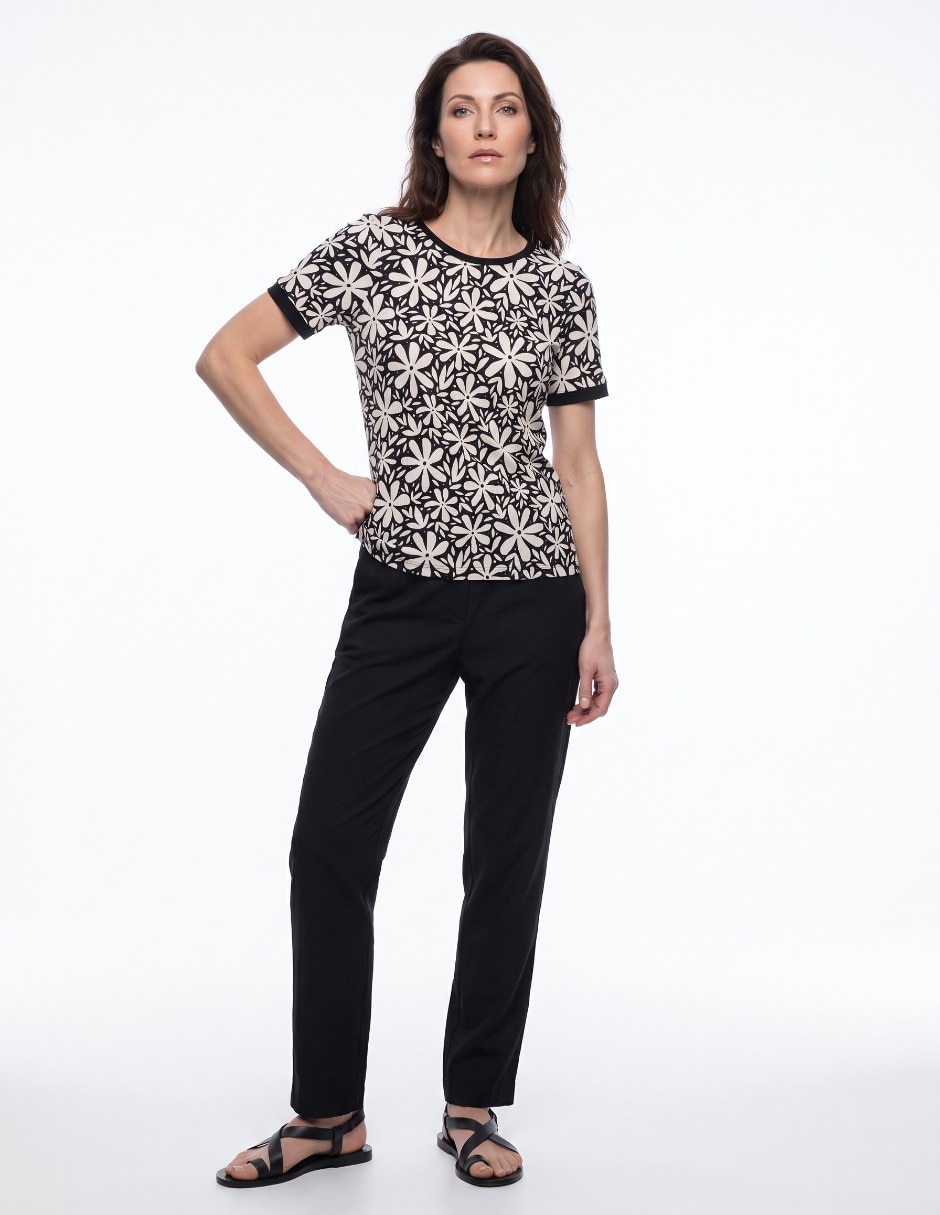 Playera manga corta cuello redondo para mujer Playera manga corta cuello redondo para mujer