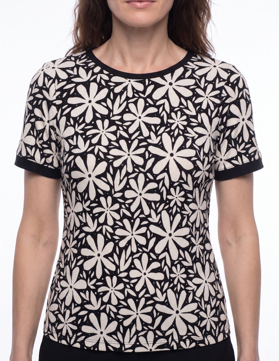 Playera manga corta cuello redondo para mujer 4
