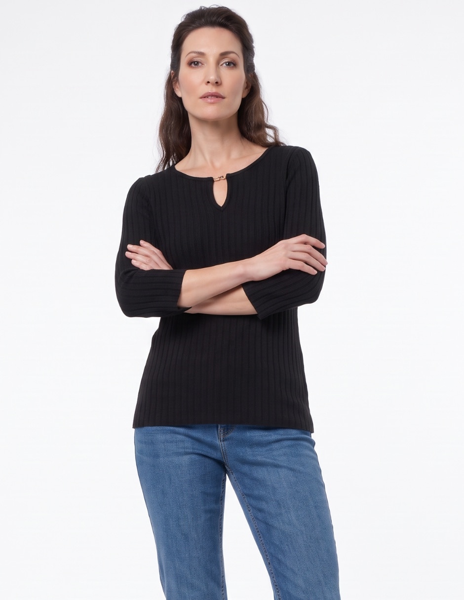 Suéter cuello redondo para mujer Suéter cuello redondo para mujer