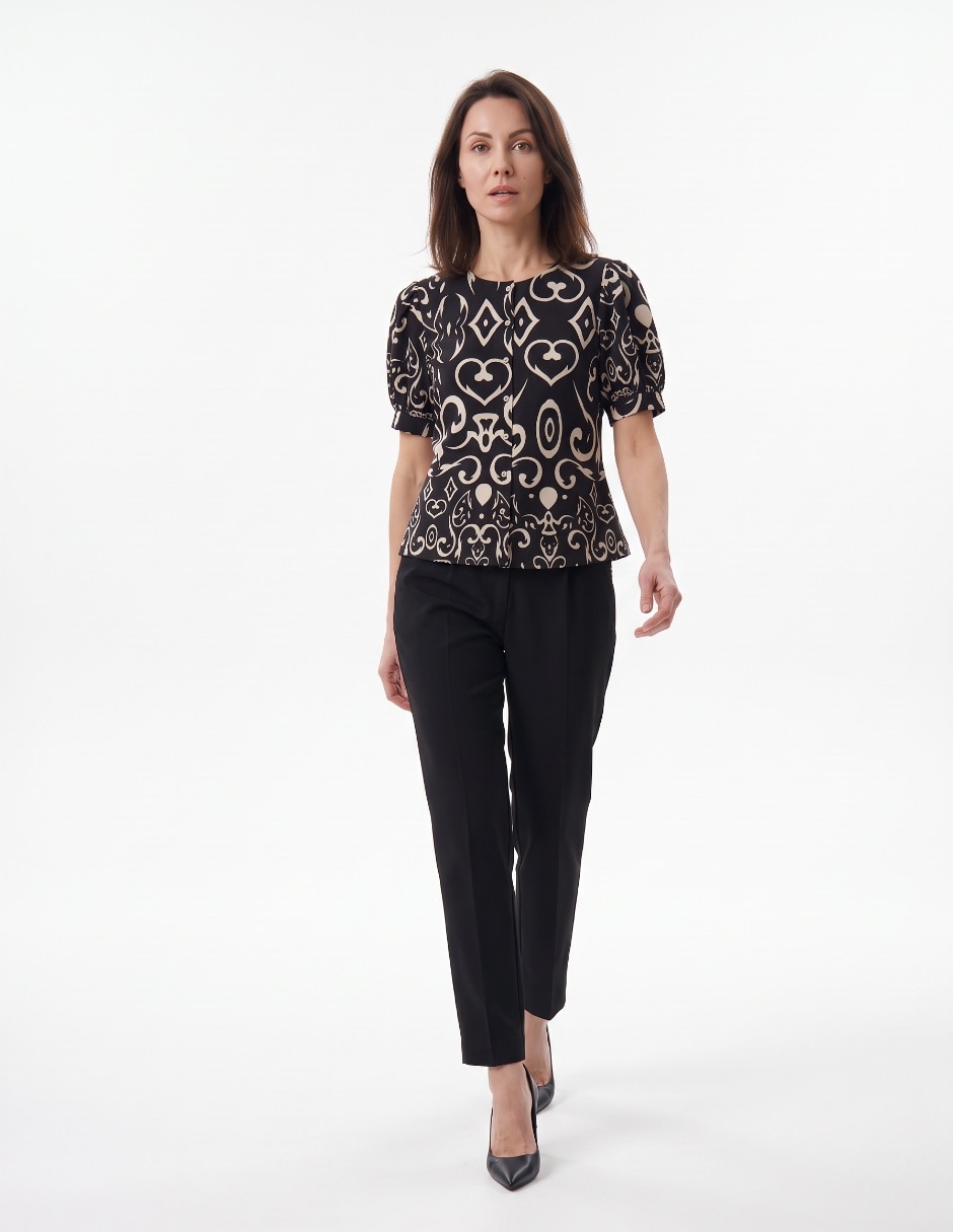 Blusa otoño manga corta para mujer 3