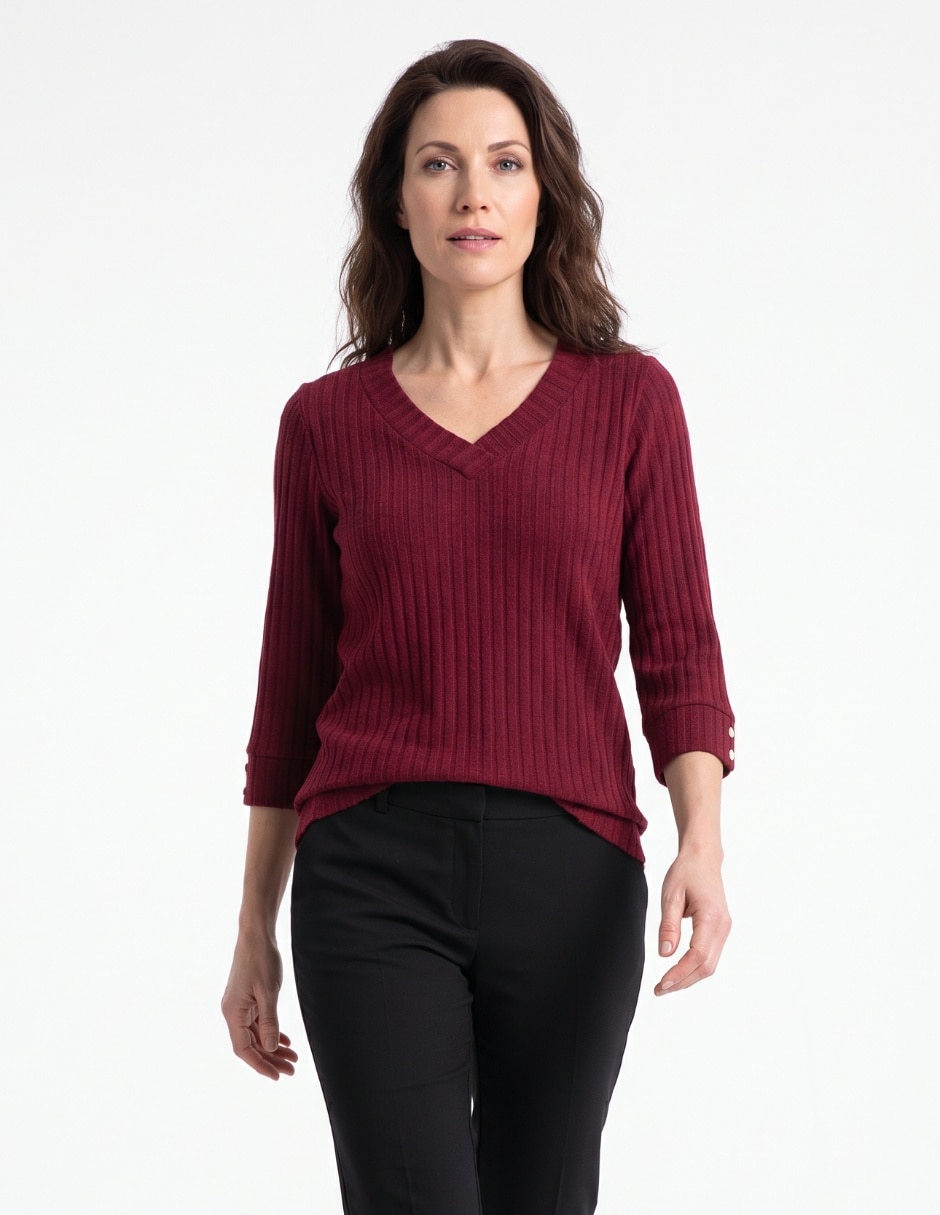 Suéter cuello v para mujer Suéter cuello v para mujer