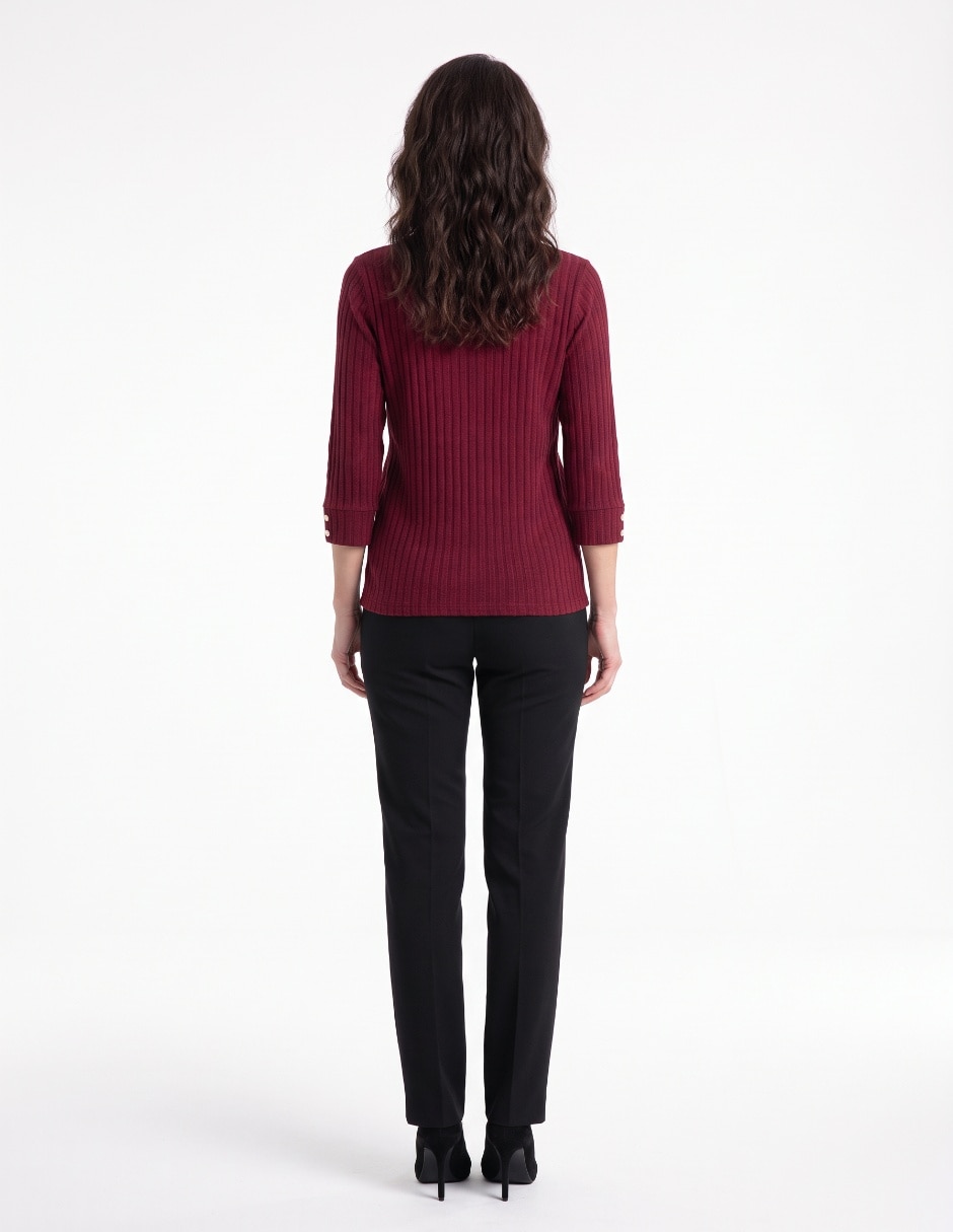 Suéter cuello v para mujer 2