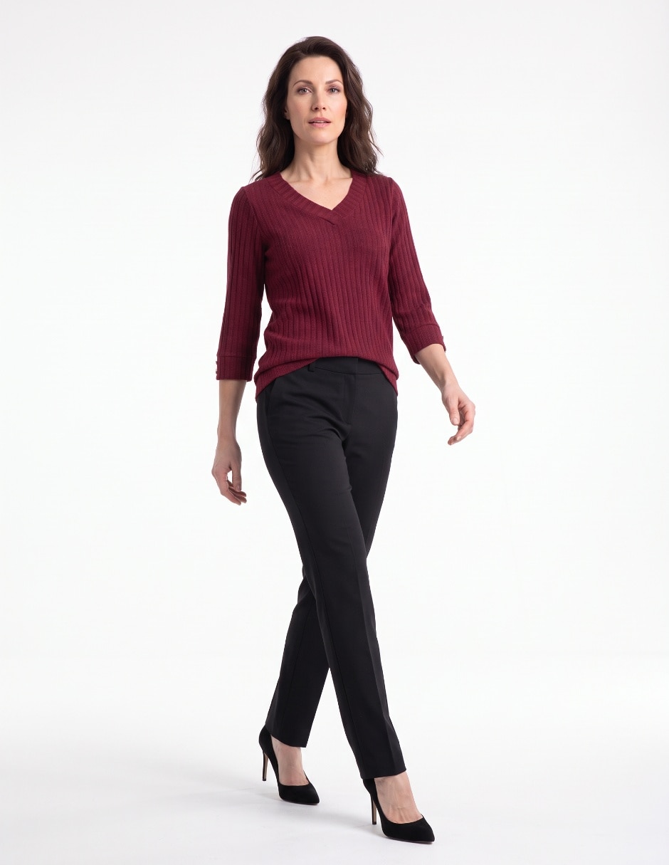 Suéter cuello v para mujer 3