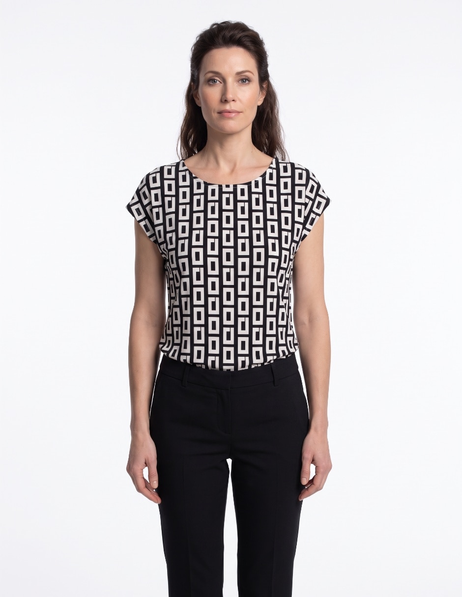 Playera manga corta cuello redondo para mujer Playera manga corta cuello redondo para mujer