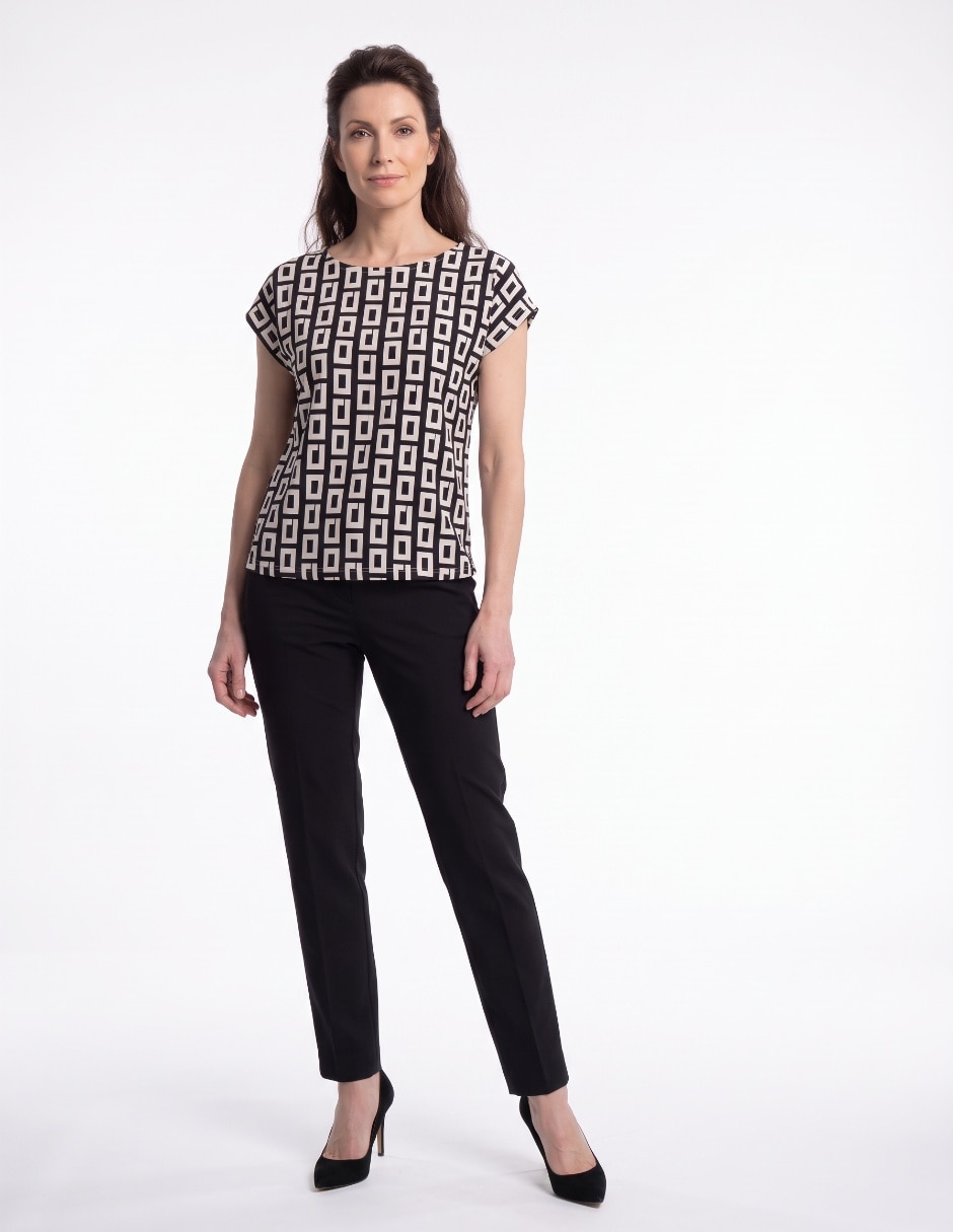 Playera manga corta cuello redondo para mujer 3